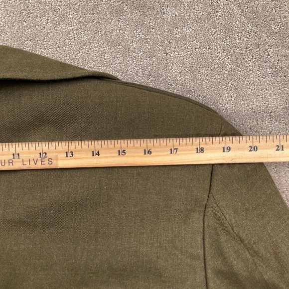 Abate US Marine Corps Overcoat Men 36R Green Military Dress Serge Coat Wool VTG - Picture 9 of 12